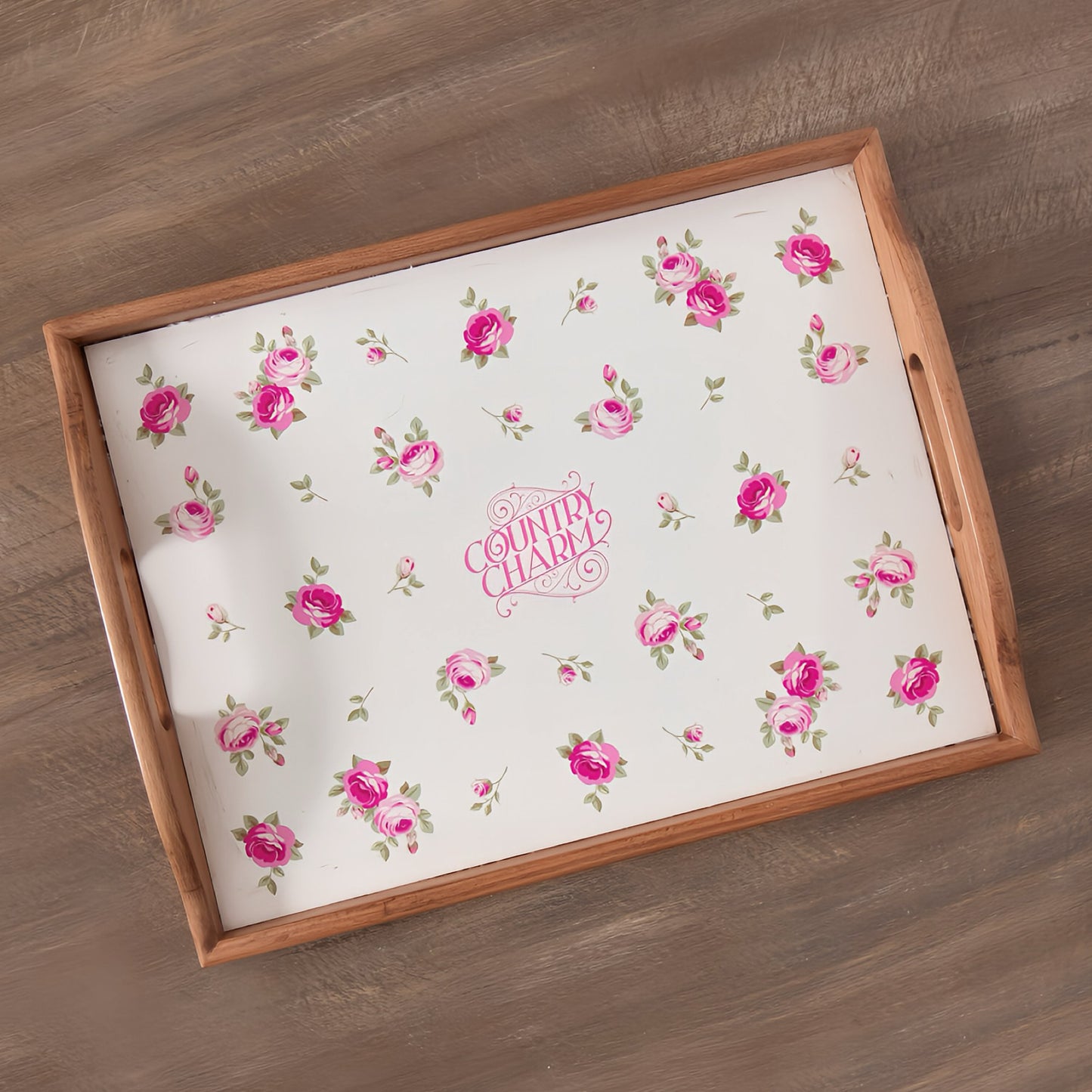 rosie rustic wooden tray