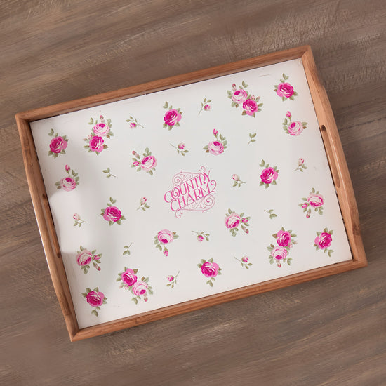 rosie rustic wooden tray