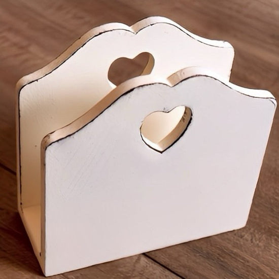 country heart cut-out tissue holder