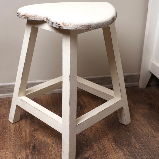 country heart-shaped wooden stool