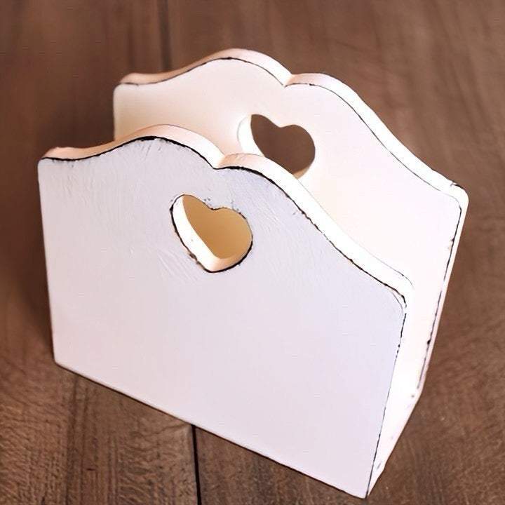 country heart cut-out tissue holder