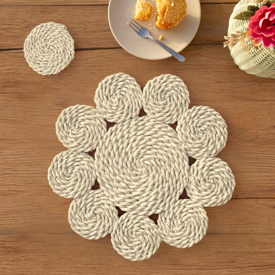 halfa flower shape placemat