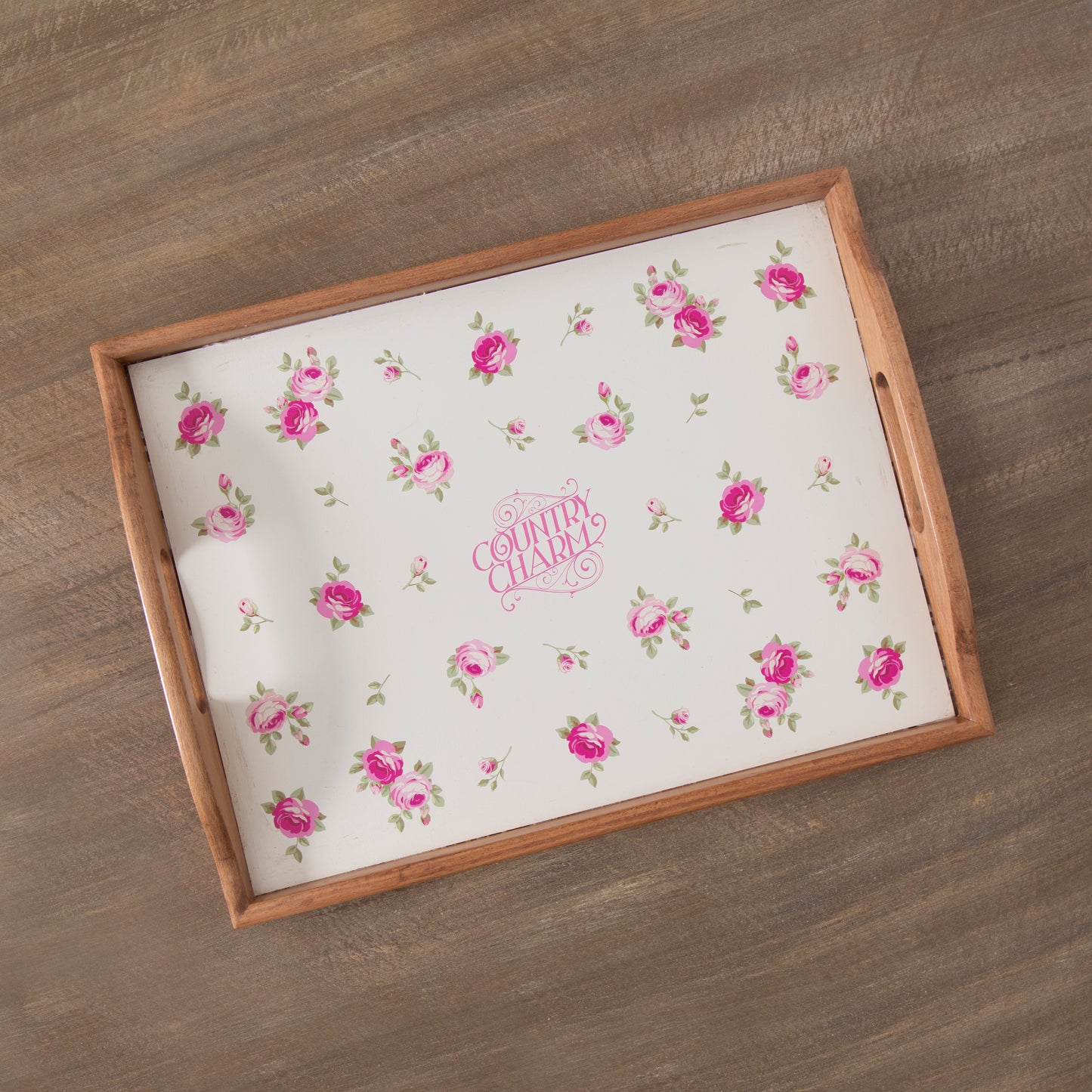 rosie rustic wooden tray