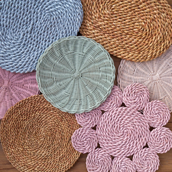 round wicker placemat